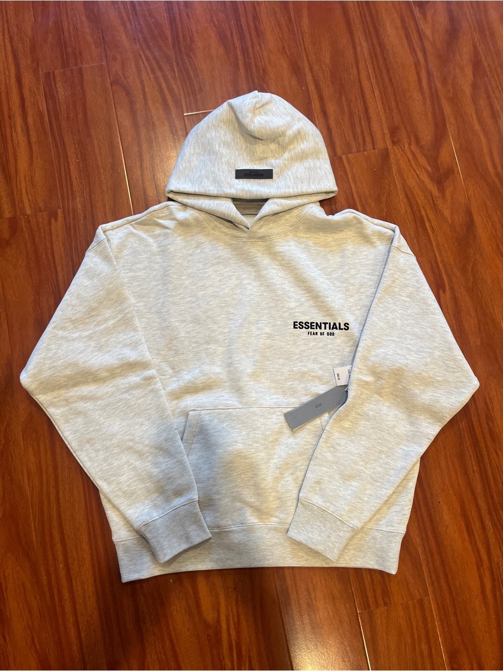Fear of God Essentials Streetwear Oversized Hoodie Light Oatmeal - Size Small